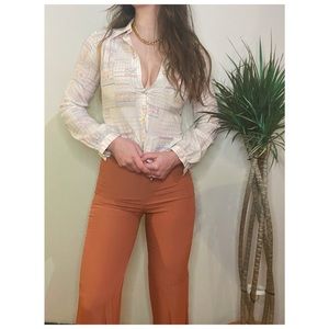 vintage pastel cowgirl blouse